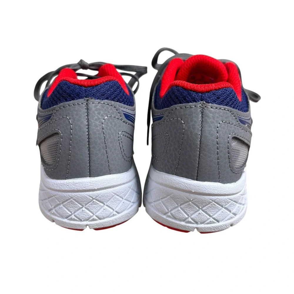 Saucony Cohesion Kids Blue Grey Red Athletic Running Shoes SK265553 Size 13M